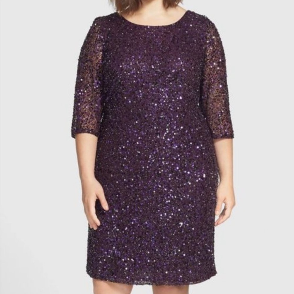 - Pizarro Nights burgundy Beaded Dress 8 wedding guest classy modest